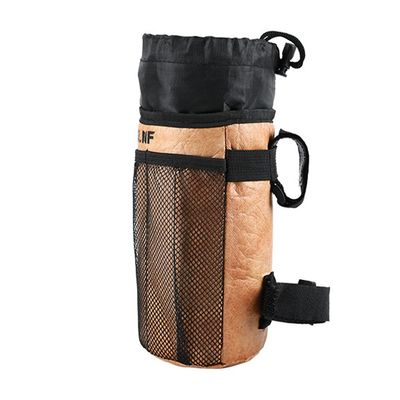 Bike Insulated Water Bottle Holder Bag, Bike Water Bottle Holder Bag for Kid Adult, Water Bottle Holder Handlebar for Bike with Mesh Pockets for Touring Commuting