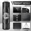 Filled Punching Bag for Adults, 4FT PU Leather Hanging Boxing Bag with11lb Sponge Filler, 12OZ Boxing Gloves, Chains, Heavy Boxing Bags Training Equipment for MMA, Kickboxing & Muay Thai Training view 3