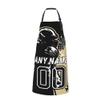 Ieeshlin Custom Football Style Apron Personalized Kitchen Apron with Name Number Customized Waterproof Aprons for Sports Fan Party view 1