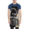 Ieeshlin Custom Football Style Apron Personalized Kitchen Apron with Name Number Customized Waterproof Aprons for Sports Fan Party view 2