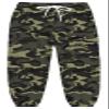 Cromoncent Girls Cargo Pants Elastic Waist Lightweight Outdoor Jogger Pants, Army Green Camo 6-7 Years