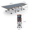 Folding Camp Bed for Adults, Portable Guest Bed Rollaway Bed for Adults with Metal Steel Frame 100KG Capacity Heavy Duty Sturdy Single Sleeping Cot for Travel Beach Hiking Office view 2