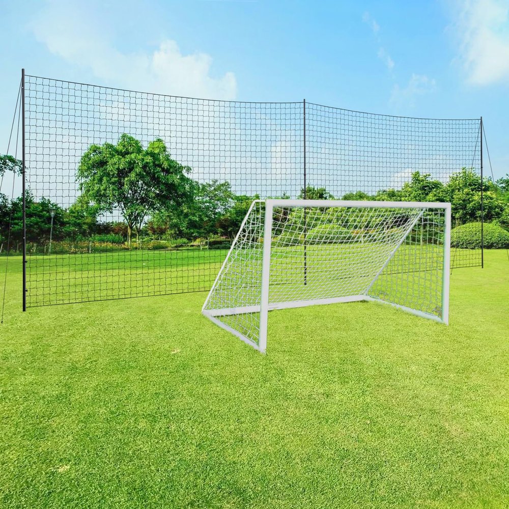 Megagreen 30FT x 10FT Ball Stop Net System - Heavy Duty Soccer Containment Net for High Impact Practice and Sports Barrier