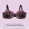 Curvy Couture Women's Plus Size Lush Embroidery Strappy Back Brief Panty Lush Black XL view 4