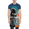Ieeshlin Custom Football Style Apron Personalized Kitchen Apron with Name Number Customized Waterproof Aprons for Sports Fan Party view 2
