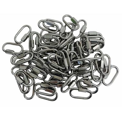 Prolinemax 50 Pcs 1/8'' Marine 316 Stainless Steel Quick Link Shackle Boat WLL 150 Lbs