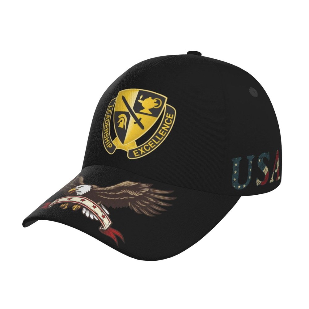 Army ROTC Cadet Command Unit Crest Trucker Hat for Men - Baseball Snapback Cap American Eagle