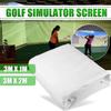 CFDZCP Wall Mounted Golf Simulator Impact Display Projection Screen, White Skills Percussion Reflective Fabric Cloth for Indoor Golf Training 3 * 2 M/9.8 * 6.5 Ft view 2
