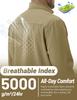 TACVASEN Fleece Jacket Men Softshell Waterproof Rain Jacket Insulated Windbreaker with Zipper Pockets Lightweight for Hiking Athletic Khaki L view 3