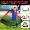 Kids Soccer Goals for Backyard Set, 2 of 6x4 ft Portable Pop Up Soccer Goal Training Equipment, Soccer Net with Soccer Ball, Ladder, Cones, Soccer Set for Youth Toddler Games, Sports view 4