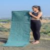 Handmade Organic Cotton Yoga Mat- Yoga Rug - Exercise, Workout, & Fitness Rug Made of 100% Cotton - Woven Material - Absorbent & Washable - 72" x 24" (Rama Green) view 4