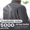 TACVASEN Mens Softshell Jacket Warm Waterproof Rain Jacket Winter Coat for Men Stand Collar Lightweight Windproof Insulated for Camping Dark Grey 2XL view 3