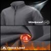 TACVASEN Mens Softshell Jacket Warm Waterproof Rain Jacket Winter Coat for Men Stand Collar Lightweight Windproof Insulated for Camping Dark Grey 2XL view 4