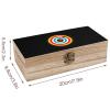 Archery Bullseye Target Sports Wooden Storage Box Decorative Boxes with Lids Memory Box Jewelry Organizer for Women Men view 2