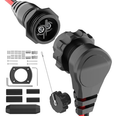 1865120 MKR-28 Trolling Motor Plug and Receptacle Compatible With Minn Kota Freshwater and Saltwater Trolling Motors 12V/24V/36V/48V Male Female Trolling Motor Connector Watertight Quick Connect