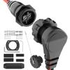 1865120 MKR-28 Trolling Motor Plug and Receptacle Compatible With Minn Kota Freshwater and Saltwater Trolling Motors 12V/24V/36V/48V Male Female Trolling Motor Connector Watertight Quick Connect view 1