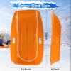 3 Pack Snow Sled for Adults, with Pull Rope and Handles Plastic Sled, Toboggan Snow Sledding, Three Color Combinations view 2