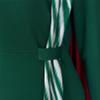 YONGHS Striped Bodycon Midi Dress for Women Long Sleeve Split Hem Pencil Dress Wear to Work Dresses Green X-Large view 3