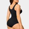 Nebility 2 Piece Shapewear Bodysuit for Women Tummy Control Slim Fit Sleeveless Round Neck Body Suit (Black 2pk, 3X-Large-4X-Large) view 2
