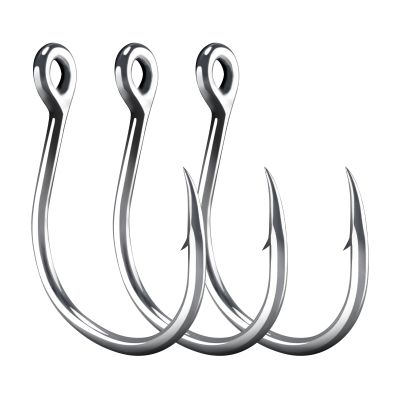 Alwonder Fishing Circle Hooks Livebait Catfish Hooks, High Carbon Steel Extra Strong Welded Fishing Hook, Jigging Replacement Hook for Freshwater Saltwater Trolling Tackle Tuna, Marlin, Wahoo #5/0