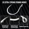 Alwonder Fishing Circle Hooks Livebait Catfish Hooks, High Carbon Steel Extra Strong Welded Fishing Hook, Jigging Replacement Hook for Freshwater Saltwater Trolling Tackle Tuna, Marlin, Wahoo #5/0 view 3