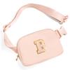 Gitus Gifts for 8 9 10 11 12 Year Old Girls Belt Bag Fanny Pack Crossbody Bags with Initial Letter Patch Cute Stuff Birthday Gifts for Teen Girls Women Personalized Trend Stuff (Coral Pink-B) view 1