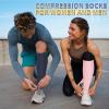 Sooverki Compression Socks for Men & Women Circulation 8 Pack 15-20mmHg - Knee High Stockings Best Support for Wide Calf Bulk Gifts Running Black White Pink Navy Brown Nude Colorful view 3