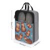 Shoe Bags for Travel Animal Cute Brown Otters Shoe Pouch with Zipper Breathable Golf Shoe Bag for Men Women Outside Shoe Storage Organizer for Sport Business Trip Gym view 2
