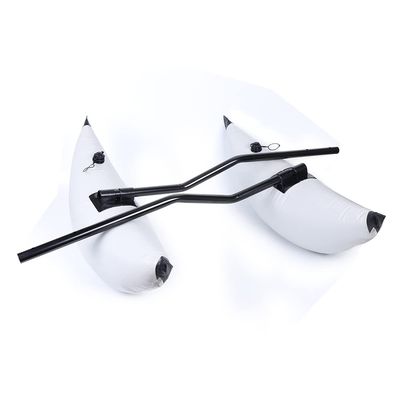 Kebayuneth 2PCS Inflatable Kayak Outrigger StabilizersPVC Boat Float Stabilizer with Sidekick Arms RodStanding Float Stabilizer System Kit for Canoes Fishing Boats