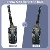 NWTRJ Two Elephants on Black Background Two Elephants Yoga Mat Bag Long Tote Yoga Bag with Large Side Pocket Yoga Mat Carrier Fit Most Size Mats view 3