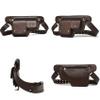 KPYWZER Leather Thigh Drop Leg Bag Retro Fanny Pack Utility Hip Belt Waist Bags Travel Outdoors Waist Pack Coffee view 2