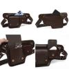 KPYWZER Leather Thigh Drop Leg Bag Retro Fanny Pack Utility Hip Belt Waist Bags Travel Outdoors Waist Pack Coffee view 3