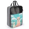 Shoe Bags for Travel Lovely Alpaca Shoe Pouch with Zipper Breathable Golf Shoe Bag for Men Women Outside Shoe Storage Organizer for Sport Business Trip Gym view 3