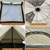 DANCHEL OUTDOOR B2A Waterproof No Center Pole Yurt Spacious Interior Glamping, 4 Season Bell Tent Hot Tent with Stove Jack for 4 Person Camping, 300D Oxford Nylon,4m/13ft Khaki view 4