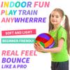 RUN2PEAK Super Soft Light Volleyball - Safe and Quiet Volleyball Ball for Indoor Outdoor Play - Official Size 5 Beginners Volleyballs Trainer for House Yard Beach Training view 3