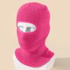 1 Hole Knitted Full Face Cover Adult Winter Ski Balaclava for Outdoors Sports Mask for Women Hot Pink view 2
