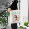 ENSIANTH Horror Movie Merch Tote Bag Sally Lover Gift Spooky Season Gift Halloween Skellington Handbag (S flower bag) view 2