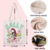ENSIANTH Horror Movie Merch Tote Bag Sally Lover Gift Spooky Season Gift Halloween Skellington Handbag (S flower bag) view 3