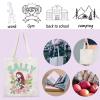 ENSIANTH Horror Movie Merch Tote Bag Sally Lover Gift Spooky Season Gift Halloween Skellington Handbag (S flower bag) view 4