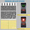 10 Gang Marine Rocker Switch Aluminum Panel Waterproof 12V-24V 5Pin SPST ON Off LED Toggle Switch Dashboard, Boat Light Switch Panel for Race Car RV ATV UTV Truck Van (Red) view 3