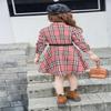 AGQT Toddler Girls Christmas Plaid Dress Buffalo Check Shirt Pink and Black Grid Casual Long Sleeve A-Line Dresses with Belt Holiday Flannel Outfit Size 4-5 Years view 3