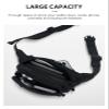 WATERFLY Fanny Pack Waist Packs: Large Crossbody Fanny Packs for Women Men with 5 Zipper Pockets Adjustable Strap Waist Bags Hip Pack for Traveling Cycling Running Hiking-Black view 3