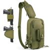 LarKoo Sling Backpak Tactical Chest Pistol Bag Shoulder Bags Crossbody Sling Backpack Holster Bag for Concealed Carry (Green) view 1
