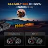 Miasazyr 4K Night Vision Binoculars for Adults, Head-Mounted 3D Night Vision Goggles Camera with 8X Digital Zoom & 7-Level Infrared for Camping, Hiking view 4