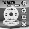 YES4ALL Fractional Weight Plates, 1.25LB Set of 2 Rubber Change Plates Weightlifting, 2-inch Micro Weights for Olympic Barbell view 3