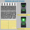 10 Gang 12V Marine LED Rocker Switch Panel Waterproof 24V 5 Pin SPST ON Off Toggle Switch Boat Navigation Light Switch Panel for Automotive Race Car RV ATV UTV Truck Jeep (Green) view 3
