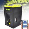 MAHWER Portable Tennis Ball Machine, Automatic Tennis Ball Launcher, Adjustable Angle, Speed, Rotation, for Beginners Solo Training Sports, 50 Large Capacity view 1