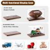 Football Display Case - Clear Acrylic Football Case Display Case with Removable Football Stand, Dust and UV Protection Acrylic Display Box for Signed Football Sports Collectibles Memorabilia Display view 3