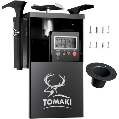 6V Deer Feeder Kit, Motor and Timer Metal Kit, Digital Game FeederTimer, Mounting Bracket Included, Up to 8 Feed Time, Easy to Install, Weatherproof Feed Kit
