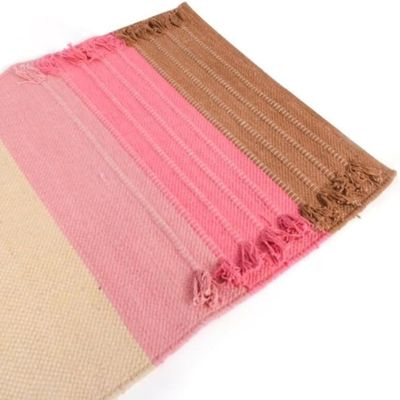 100% Organic Anti Skid Cotton Yoga Mat - Eco-Friendly Hand-Woven Rug - Non-Slip & Thick (24x72x5mm) for Everyday Fitness at Home - Comfortable Extra-Long (Multi 9)